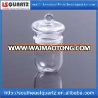 Clear silica quartz crucible with lid from southeast quartz lianyungang jiangsu